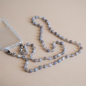 Ossa Gem Crossbody Cord in Grey Agate